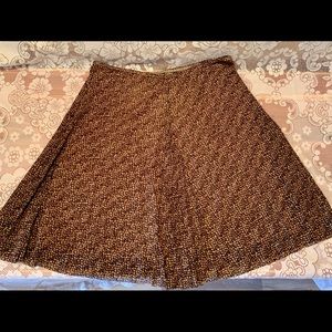 Liz Claiborne Leopard A-Line Flair Skirt